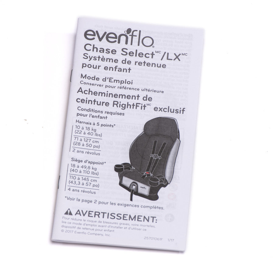 Chase Booster Replacement Instruction Manual / User Guide