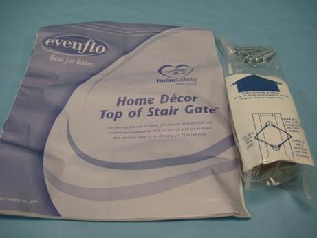 evenflo top of stair plus gate Top of Stairs Gate Kit Bag Top of Stairs Gate Kit Bag