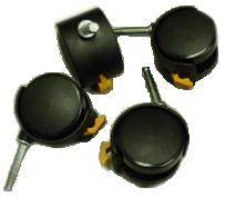 CASTER,BLACK W/ORANGE,MAJESTIC