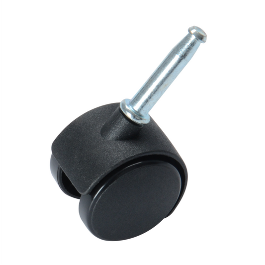 CASTER, 40MM BLK. W/STEM